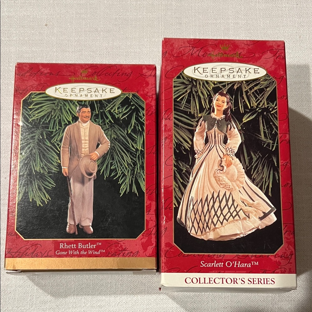 KEEPSAKE Hallmark ornaments- Gone with the wind, Rhett Butler and Scarlet O’Hara
